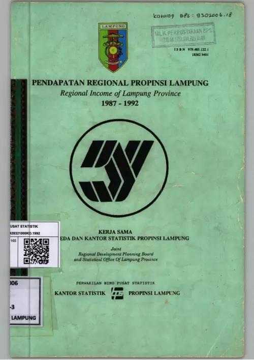 Pendapatan Regional Propinsi Lampung 1987-1992