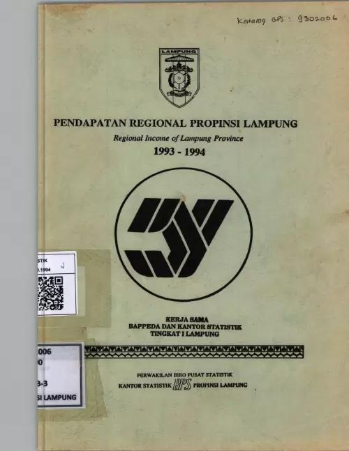 Pendapatan Regional Propinsi Lampung 1993-1994