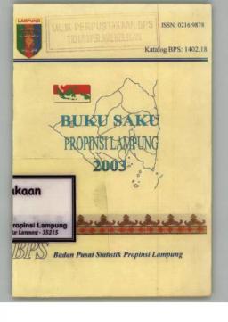 Lampung Province Pocket Book 2003