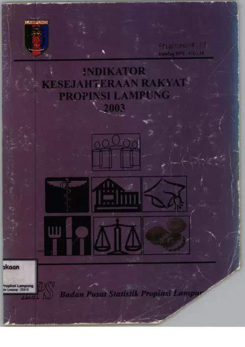 Welfare Indicator of Lampung Province 2003