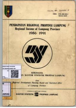 Lampung Province Regional Income 1986-1991