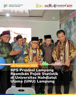 BPS Lampung Province Inaugurates Statistics Corner at Nahdlatul Ulama University Lampung