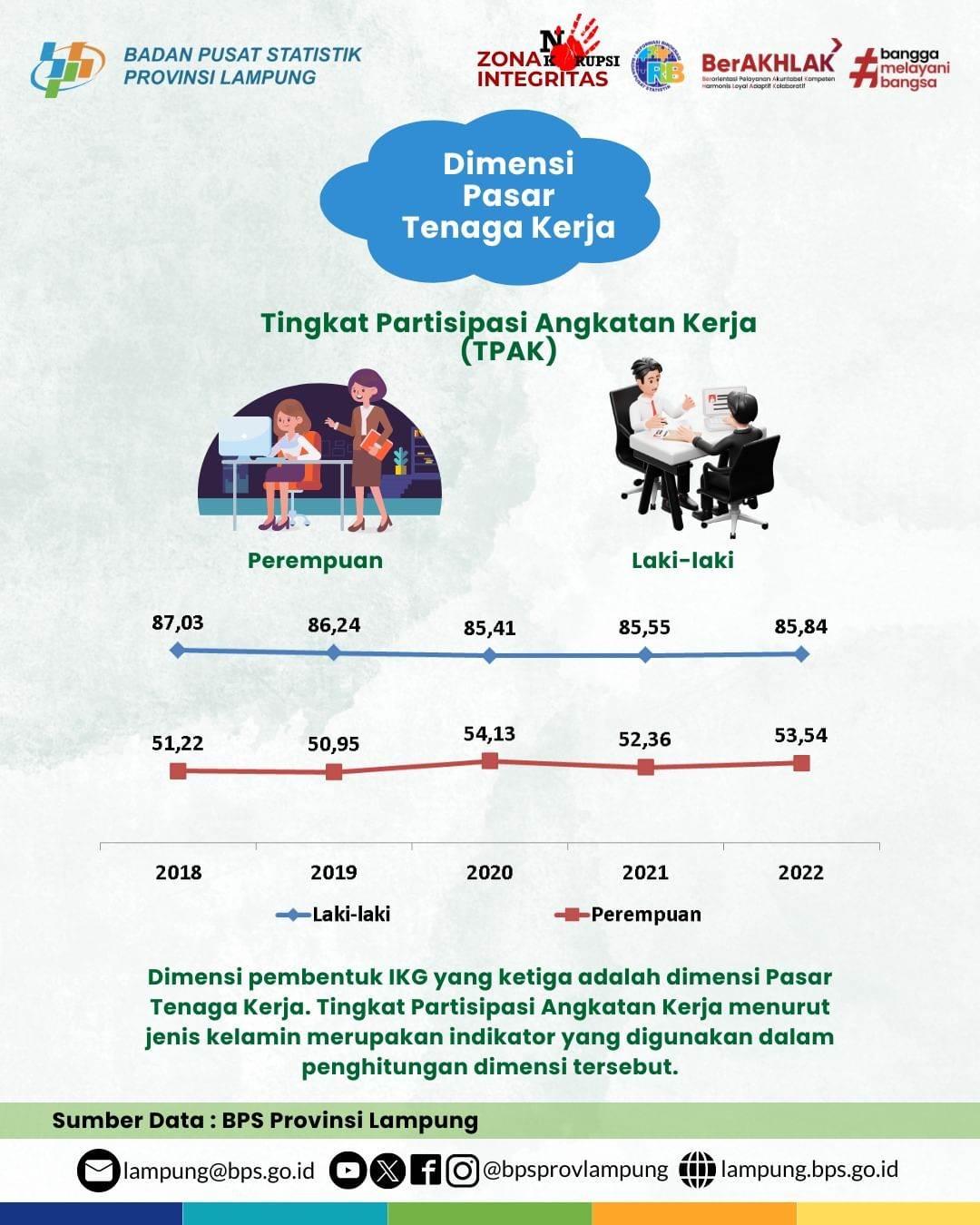 Kondisi Dimensi Pasar Tenaga Kerja pada Indeks Ketimpangan Gender 2023 