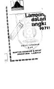 Provinsi Lampung Dalam Angka 1971