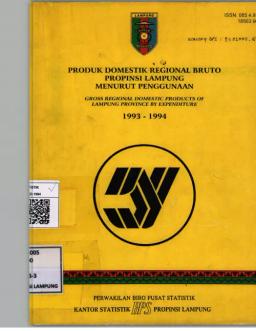 Gross Regional Domestic Products Of Lampung Province By Expenditure 1993-1994