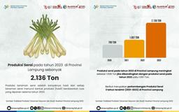 Lemongrass production in 2023 in Lampung Province is 2,136 tons