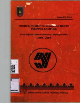 Gross Regional Domestic Product Of Lampung Province 1998-2001