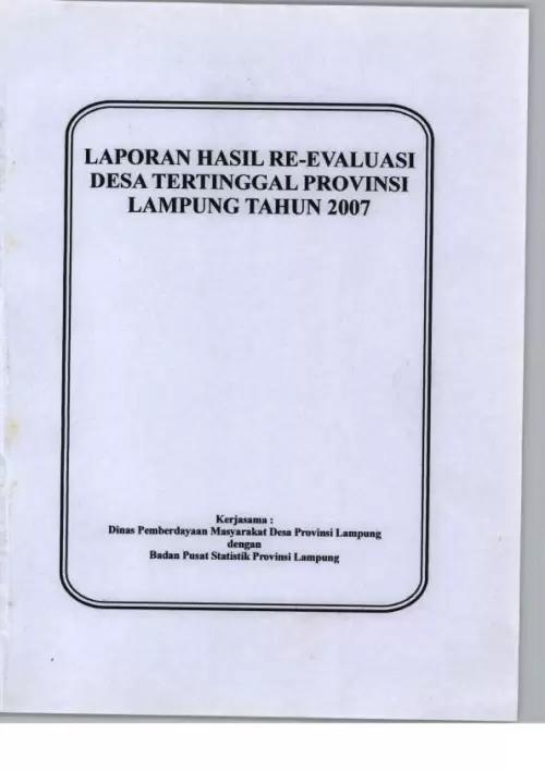 Population of Lampung Province Complete Enumeration Results of the 1990 Population Census