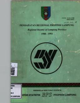 Pendapatan Regional Propinsi Lampung 1988-1993