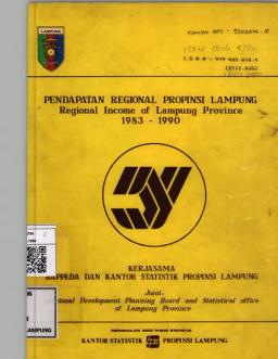 Lampung Province Regional Income 1983-1990