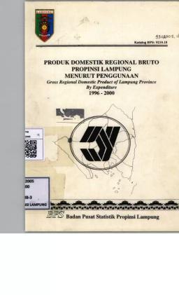 Produk Domestik Regional Bruto Propinsi Lampung Menurut Penggunaan 1996-2000