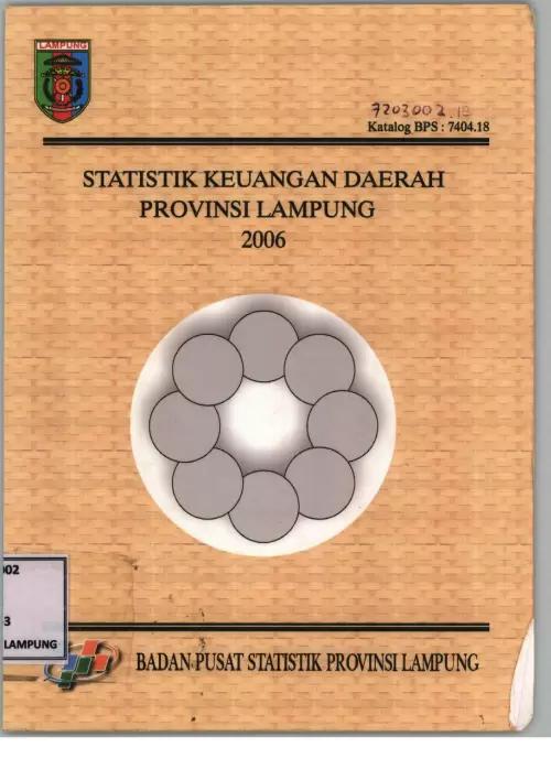 Statistik Keuangan Daerah Propinsi Lampung 2006