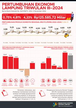 Lampungs GRDP Growth Rate In Q3-2024 Was 4.81 Percent (Y-On-Y)