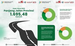 77,3% Jalan Provinsi di Provinsi Lampung Memiliki Jenis Permukaan Aspal