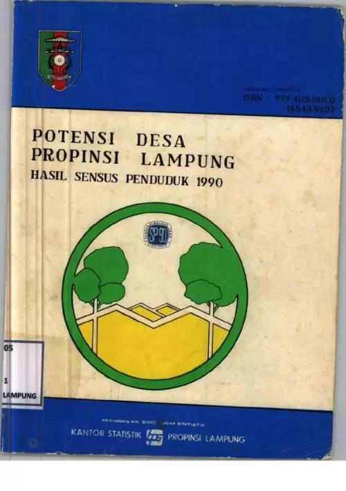 Village Potential of Lampung Province Results of the 1990 Population Census