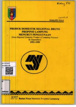 Gross Regional Domestic Products Of Lampung Province By Expenditure 1993-1999