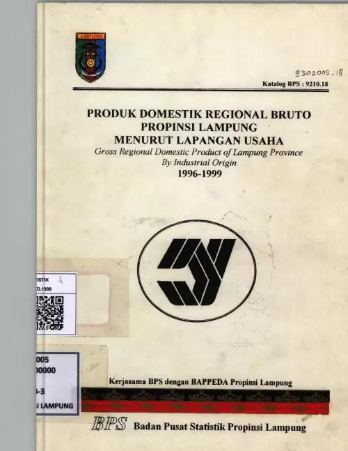 Gross Regional Domestic Product of Lampung Province By Industrial Origin 1997-2000