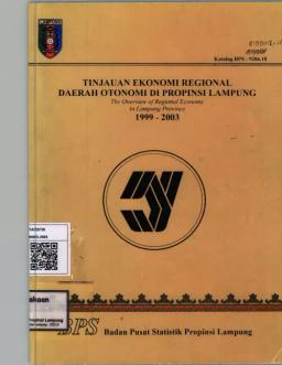 Regional Economic Review Of Autonomous Regions In Lampung Province 1999-2003