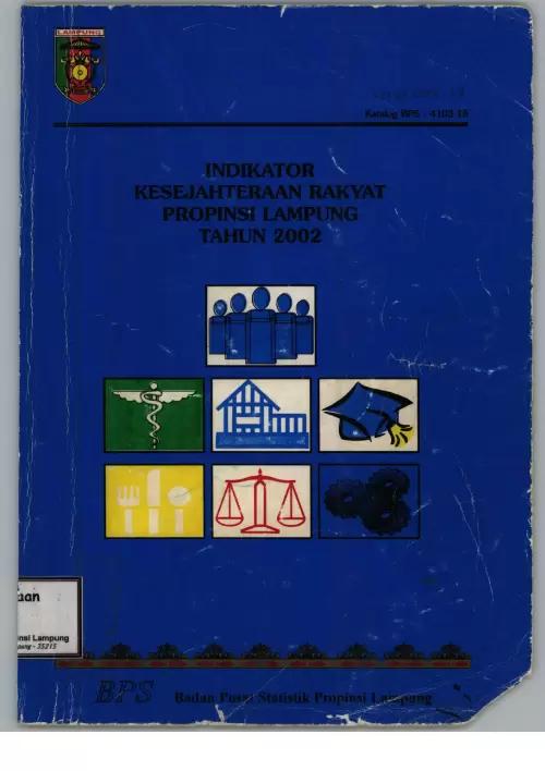 Indikator Kesejahtraan Rakyat Provinsi Lampung Tahun 2002