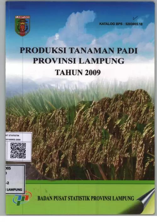 Production of Rice Crops in Lampung Province in 2009